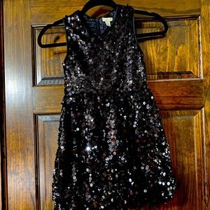 Stunning black sequin girls dress size 6x / 7.